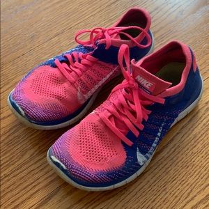 NIKE Free Flyknit 4.0 - Pink and Blue